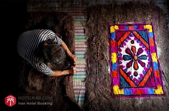 نمدبافی در شاندیز