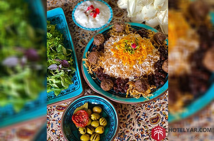 رشته پلو محلی مشهد