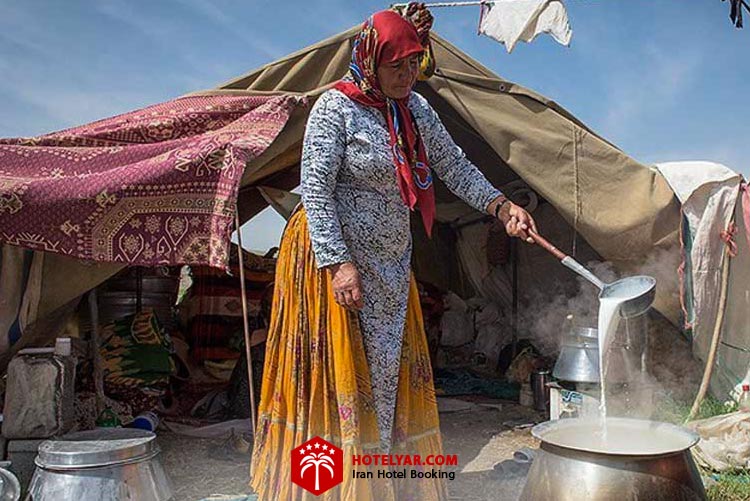 عشایر ایرانی در حال پخت و پز
